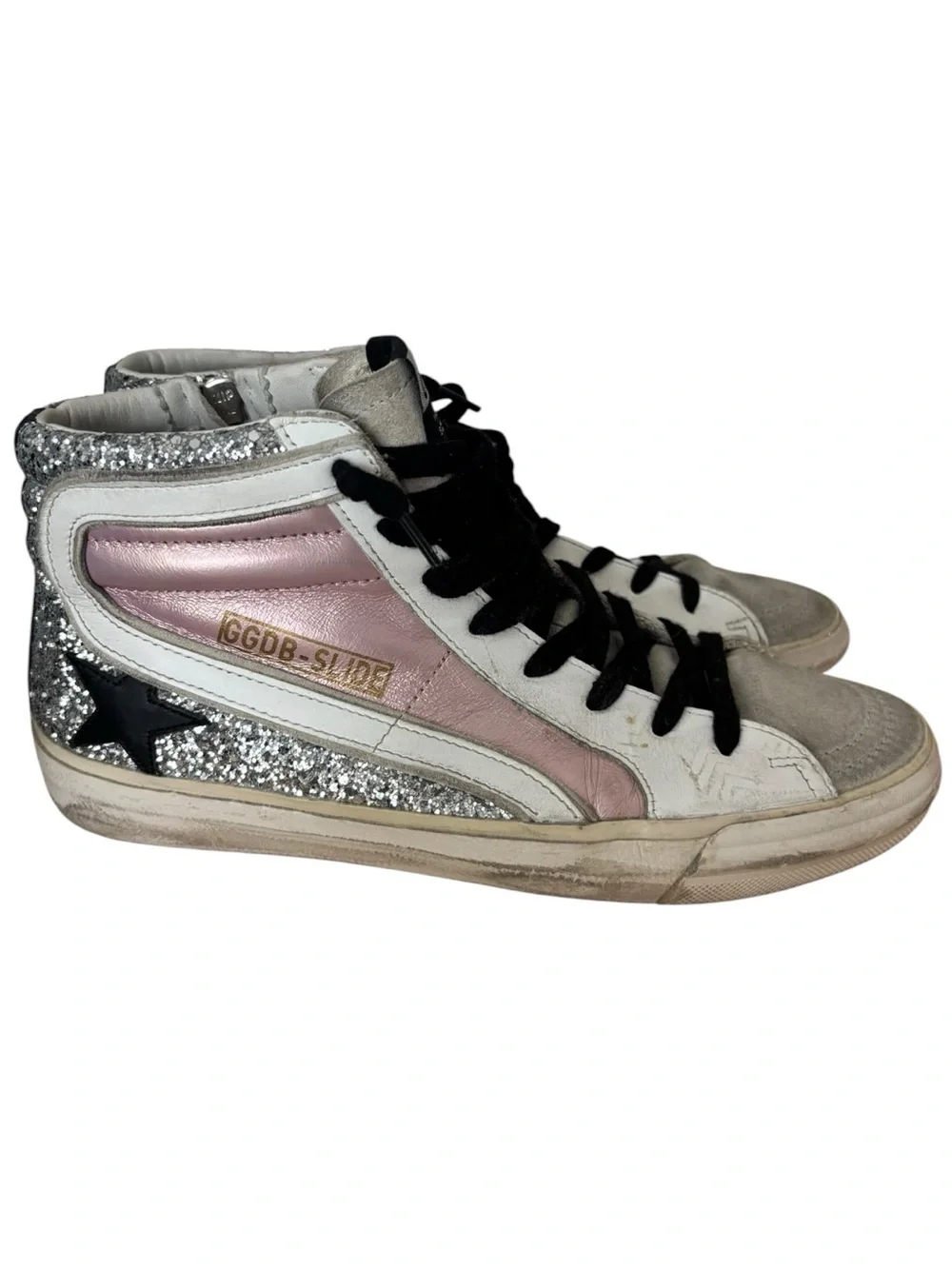 Golden Goose Slide Glitter High Top Sneaker